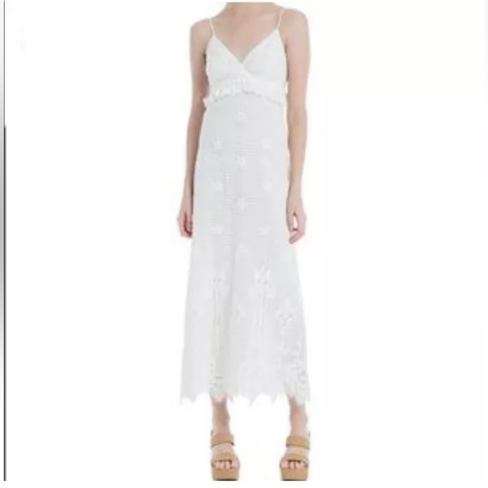 NWT Sophie Max Ivory Lace Maxi Dress